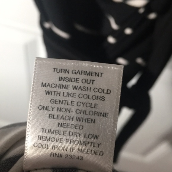 NY & Company Stretch 3 quarter sleeve black & white striped belted dress size XS - Picture 5 of 5